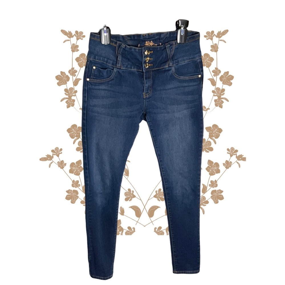 Bella Dark Blue w Contrast Stitching Stretch Jeans Jrs 11